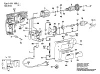 Bosch 0 601 122 860  Drill 220 V / Eu Spare Parts